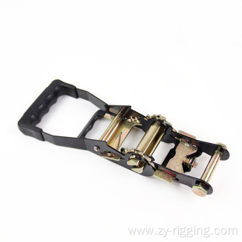 Galvanized Black Ratchet Buckle With Rubber Handle